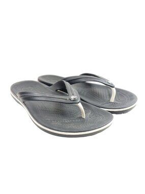 Crocs Mens Size 10 Womens 12 Black Thong Flip Flops Unisex